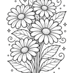 daisy flowers coloring pages free printable