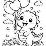 cute dinosaur coloring pages free printable