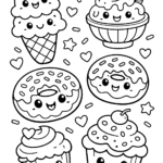 desserts coloring pages free printable