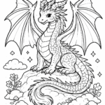 fantasy dragon coloring pages free printable