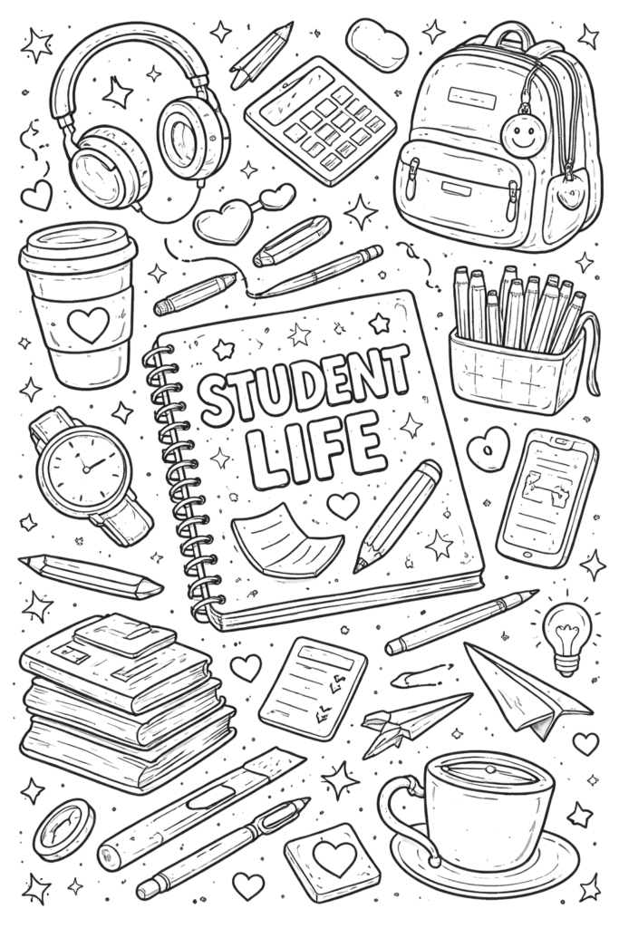 Doodle Coloring Pages Free Printable