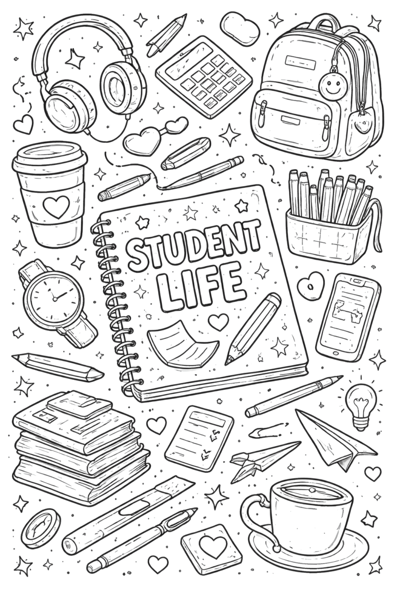 Doodle Coloring Pages Free Printable