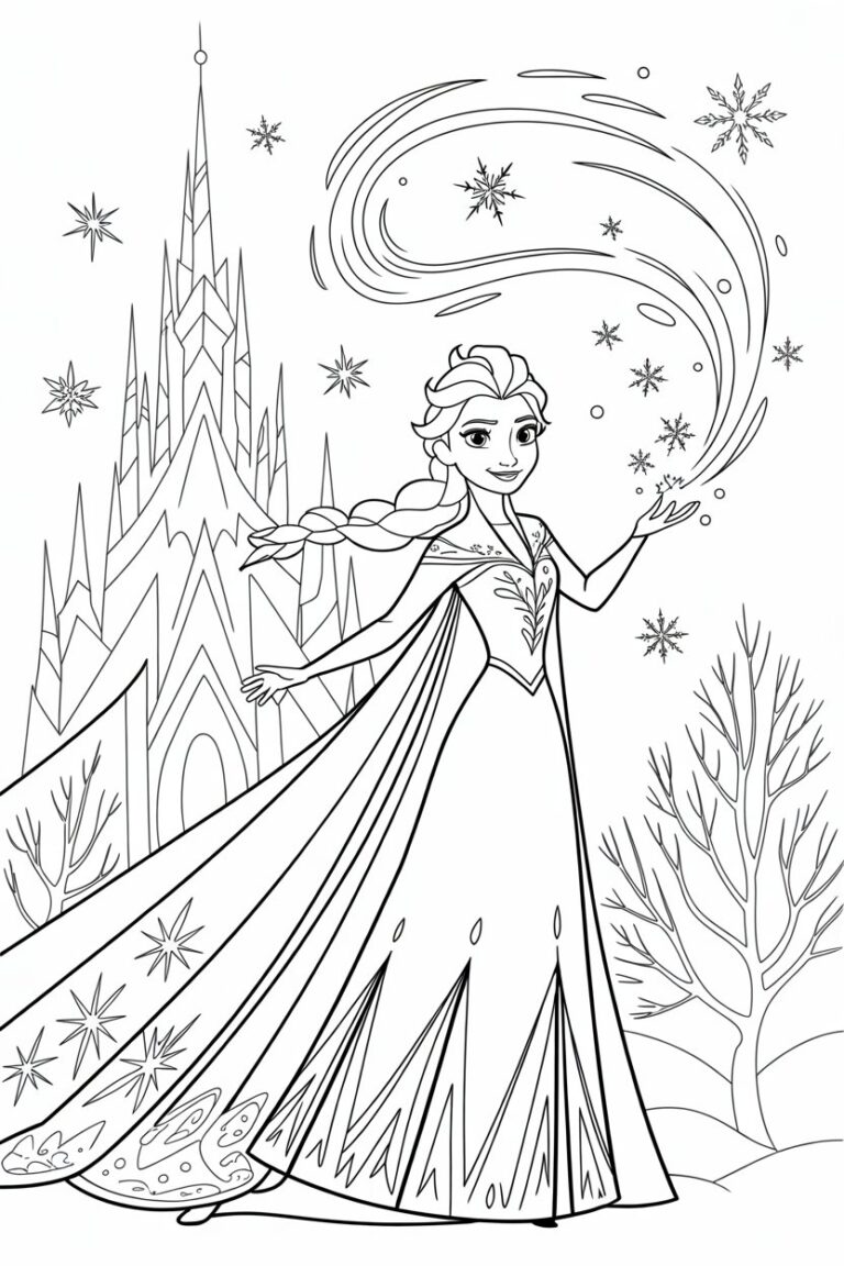 frozen coloring pages free printable