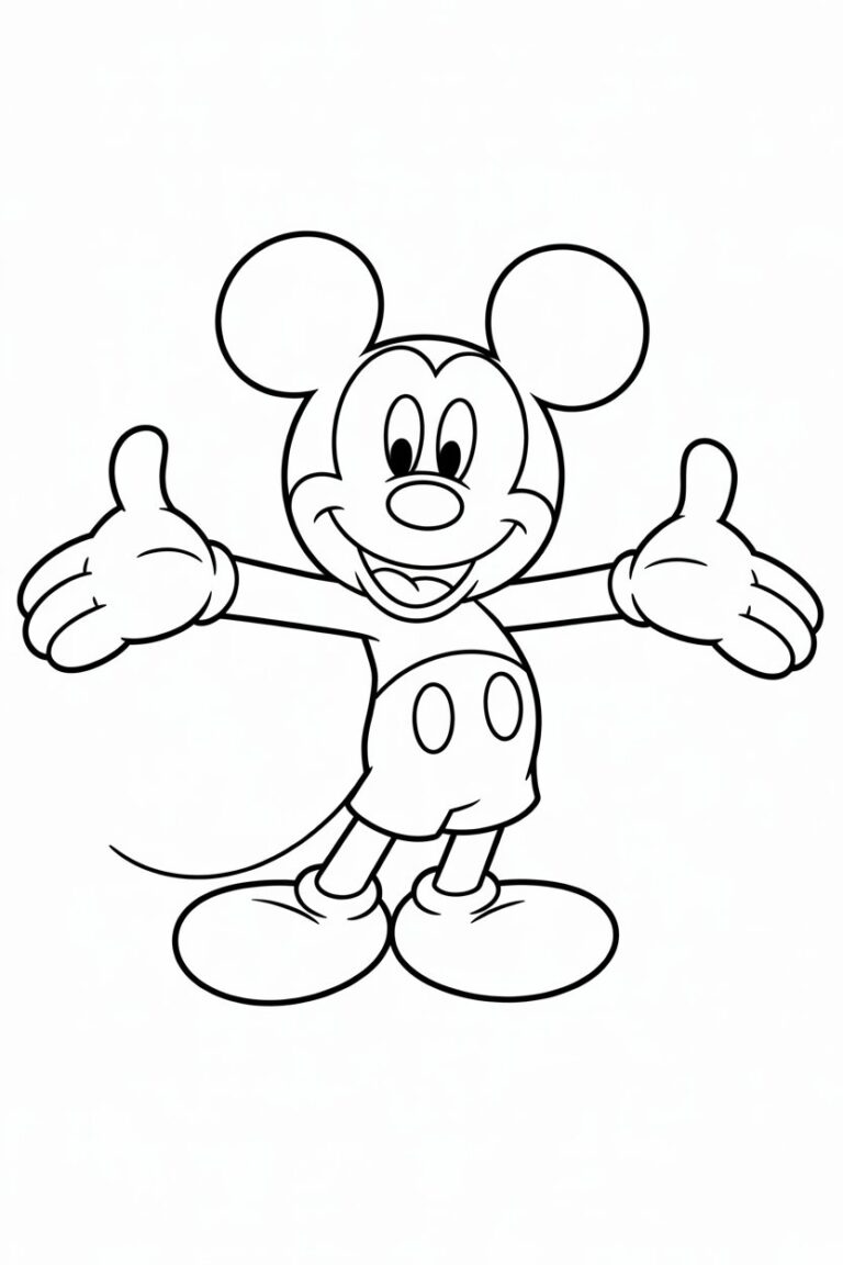 4 Mickey Mouse coloring pages free printable