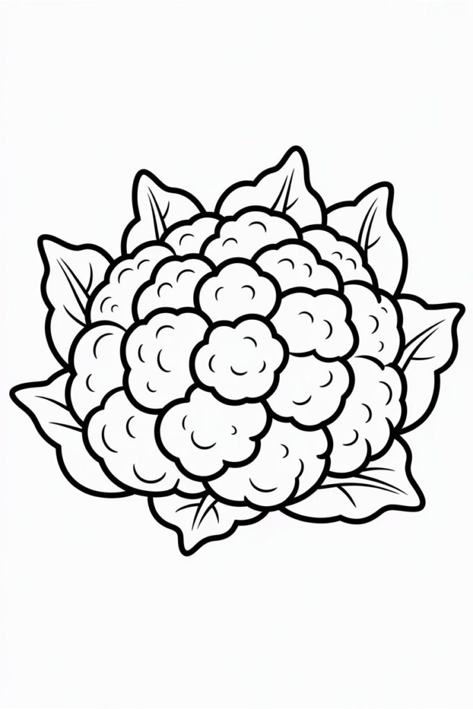 5 Cauliflower coloring pages free printable
