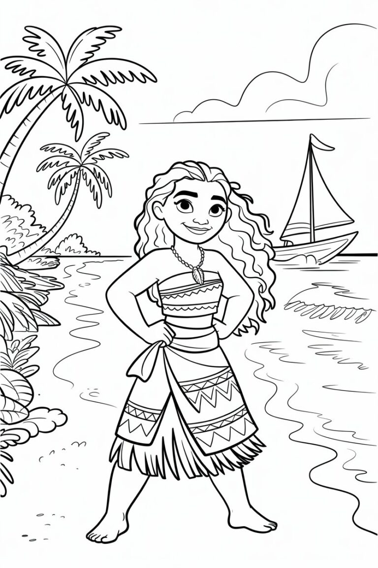 Moana coloring pages free printable
