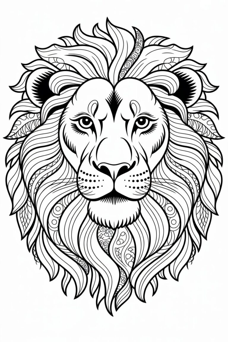 lion coloring pages free printable