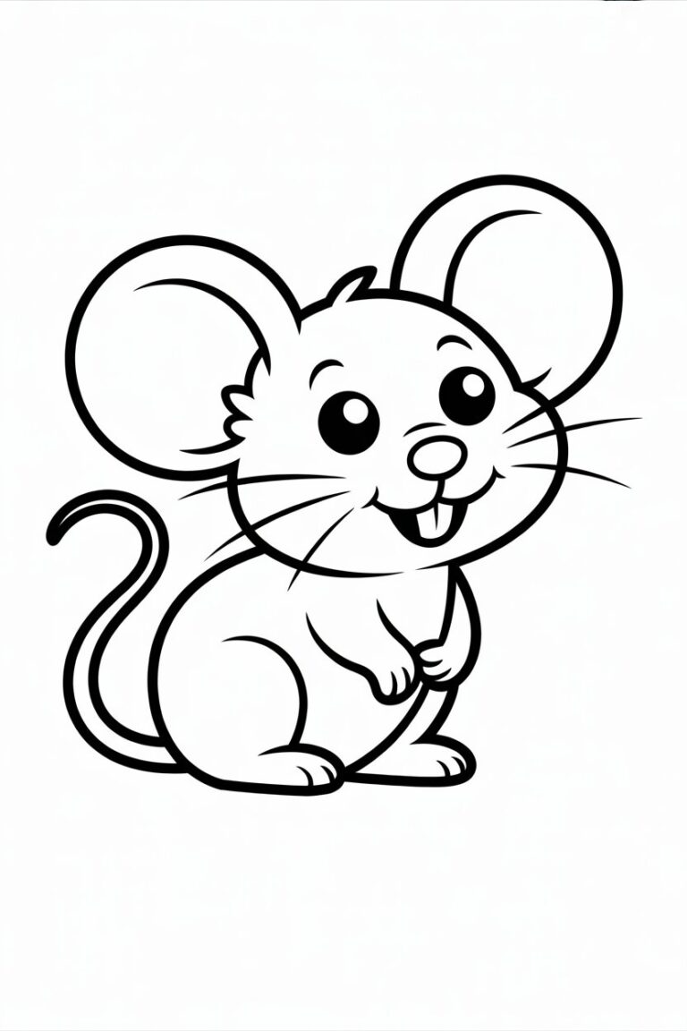mouse coloring pages free printable