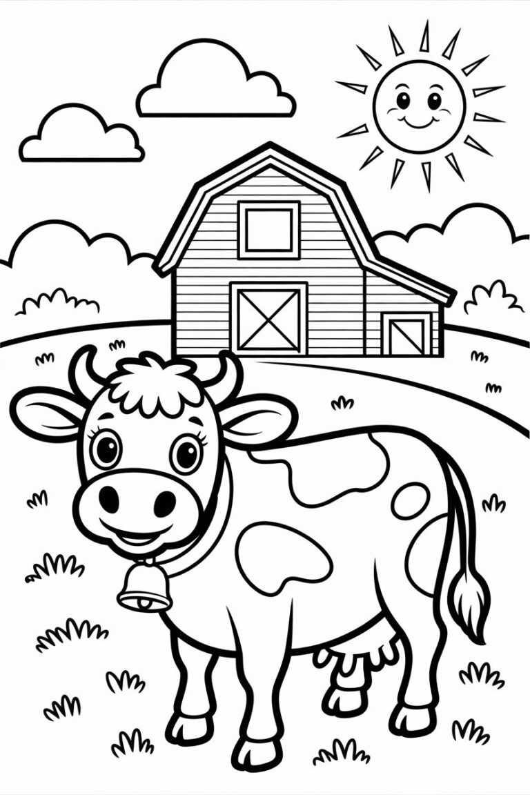 adorable cow coloring pages free printable