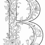 Alphabet letter B coloring pages
