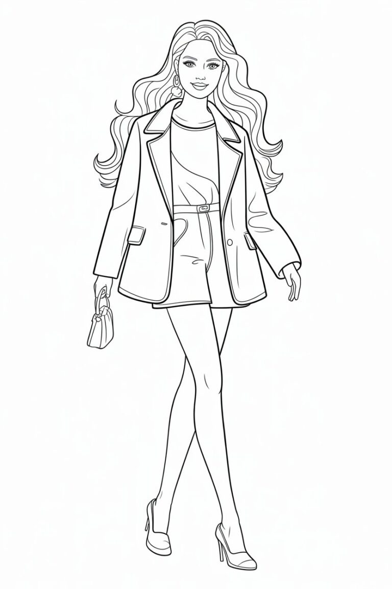 fashion girl coloring pages free printable