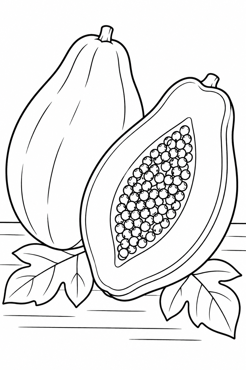5 Papaya coloring pages free printable