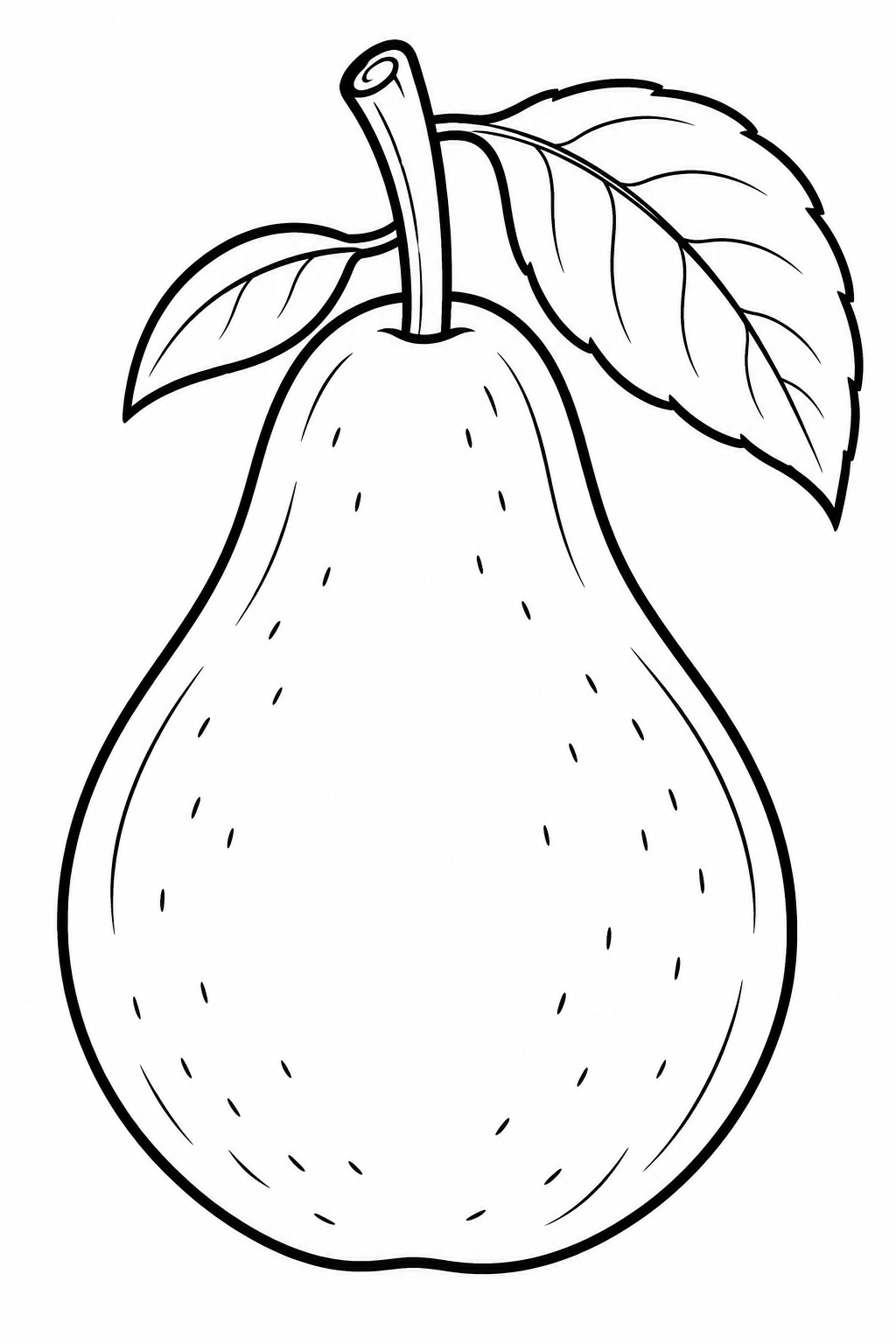 5 Pear coloring pages free printable
