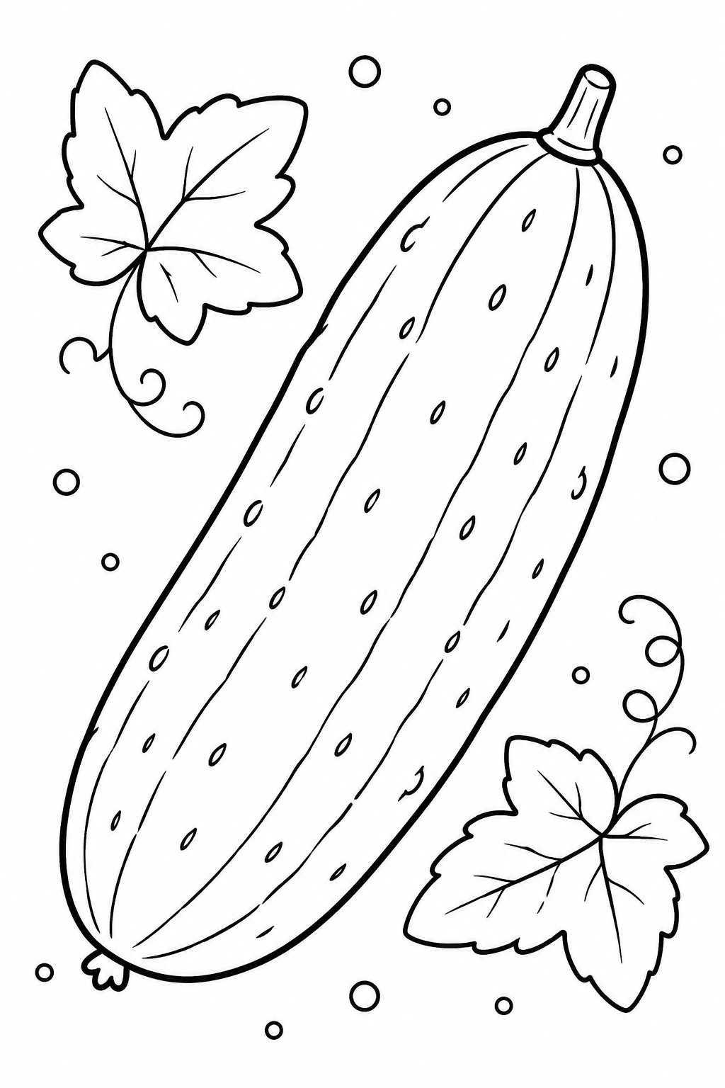 5 Cucumber coloring pages free printable