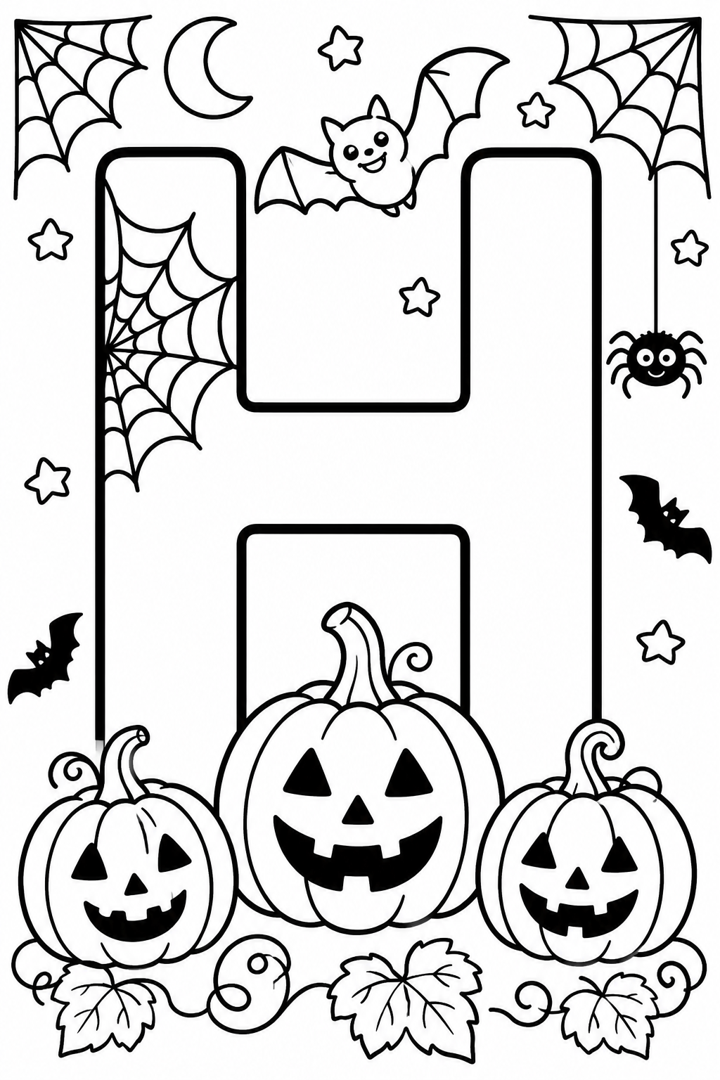 alphabet letter H coloring pages free printable