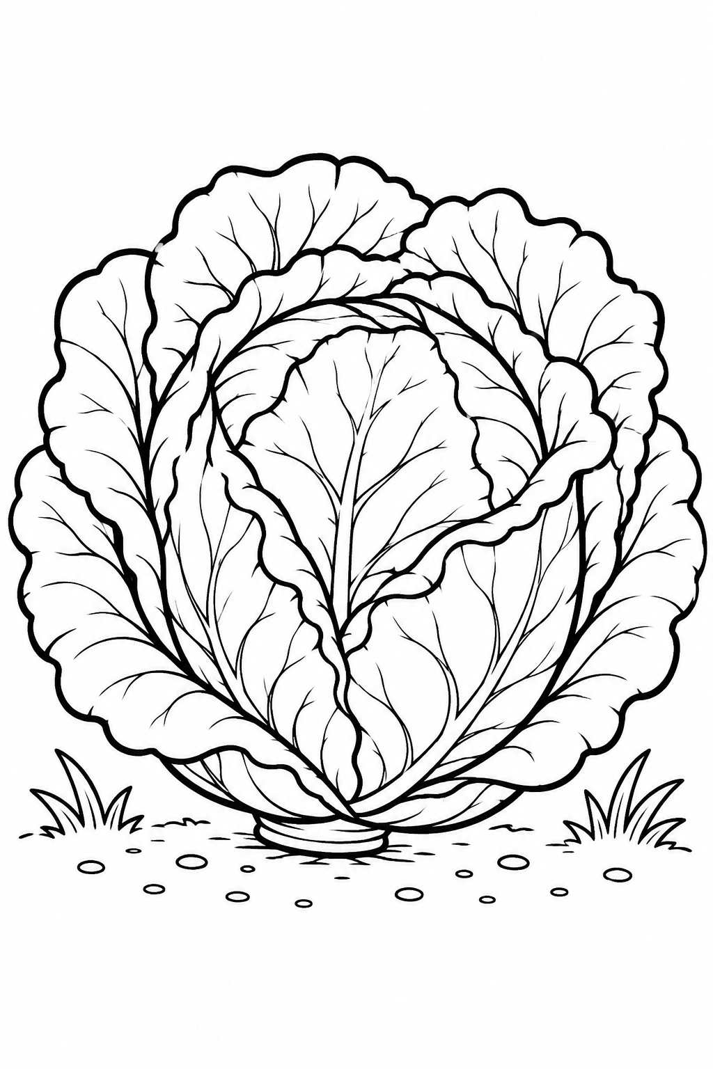 5 Cabbage coloring pages free printable