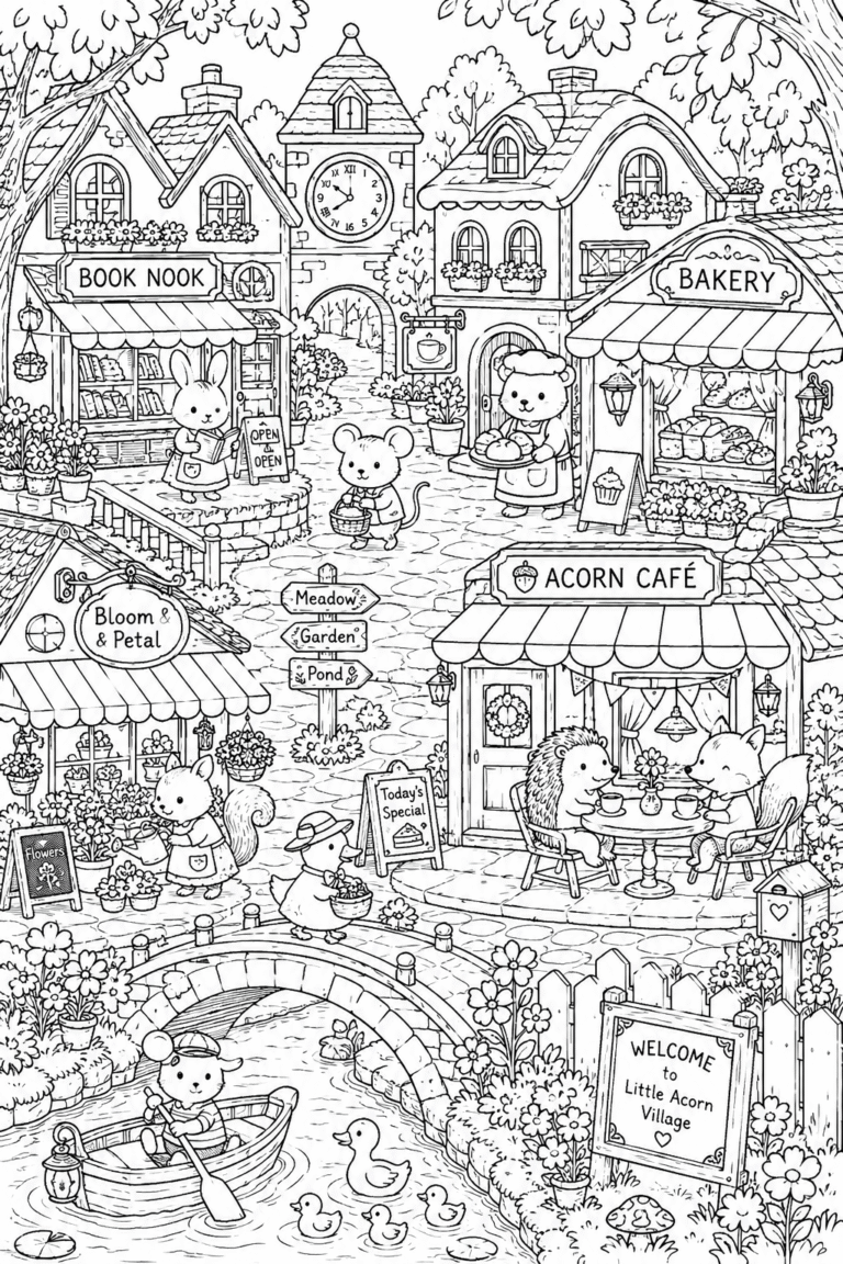 cute Miniature animal coloring pages free printable