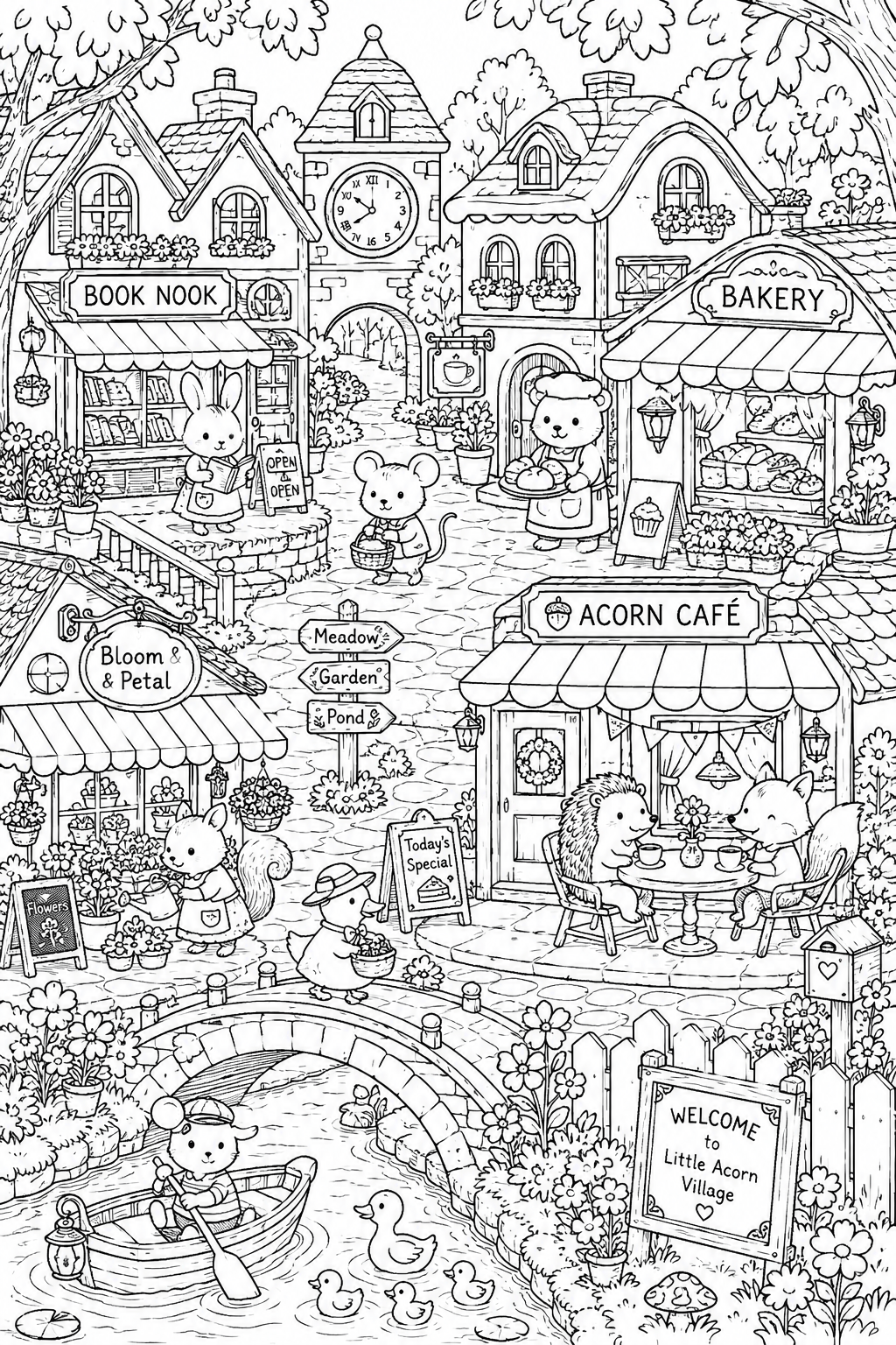 cute Miniature animal coloring pages free printable