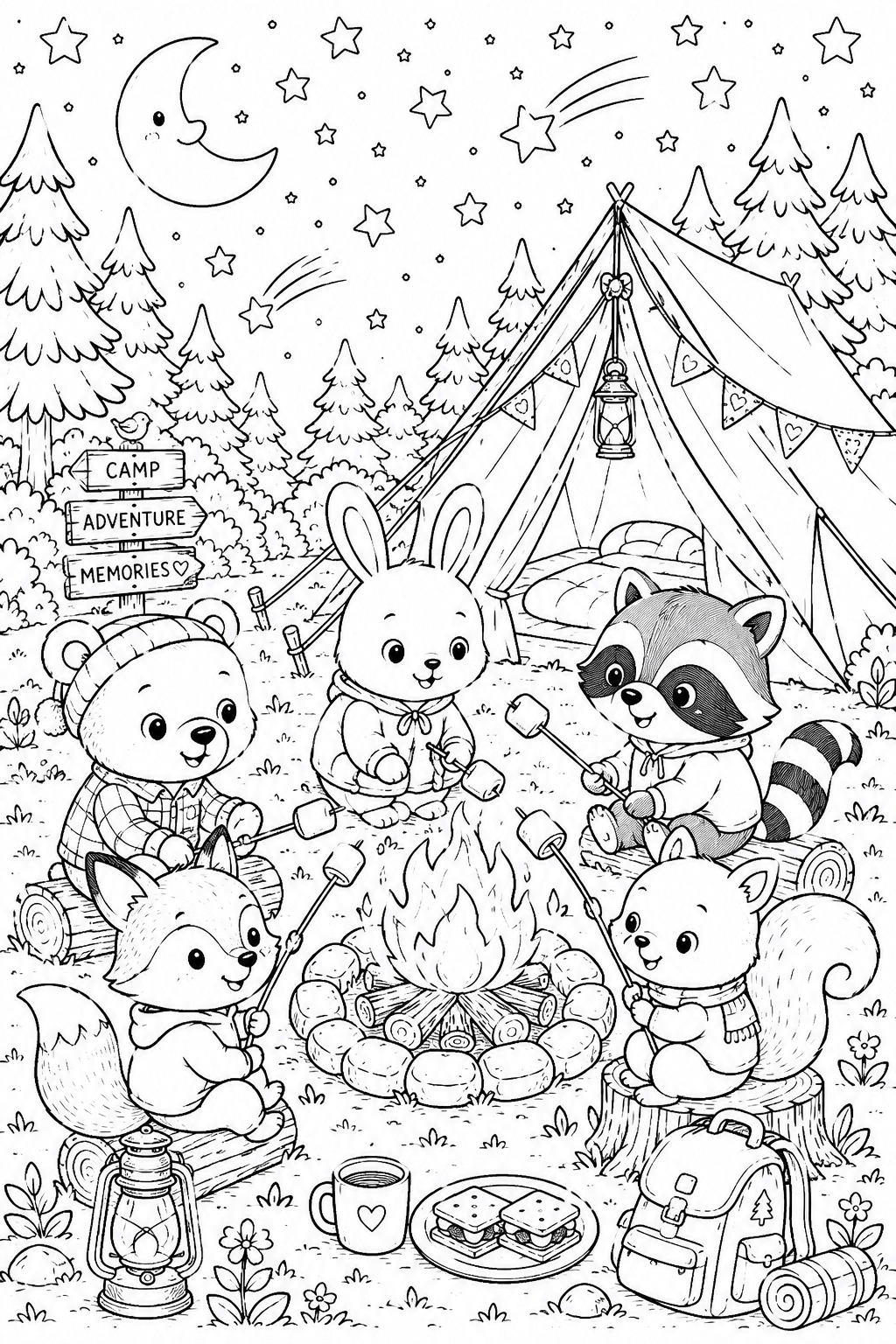 cute animals coloring pages free printable