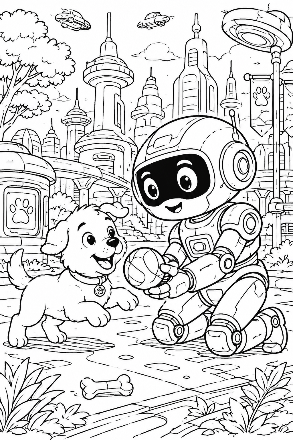 Robot coloring pages free printable