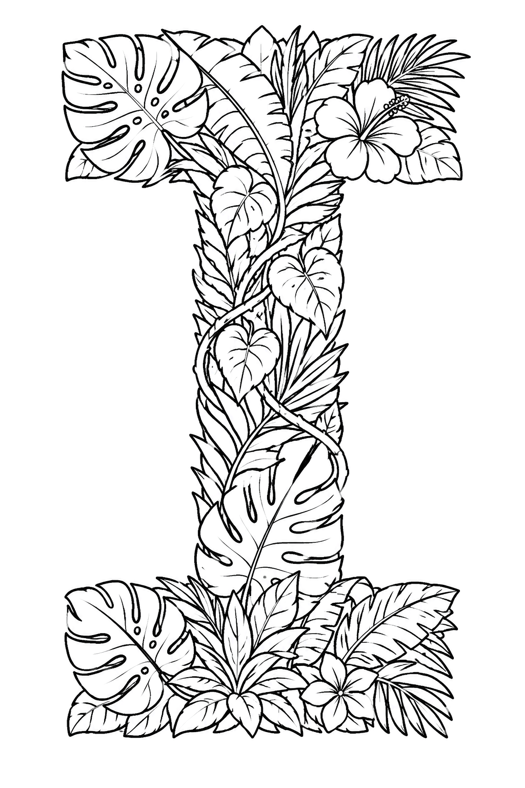 alphabet letter I coloring pages free printable