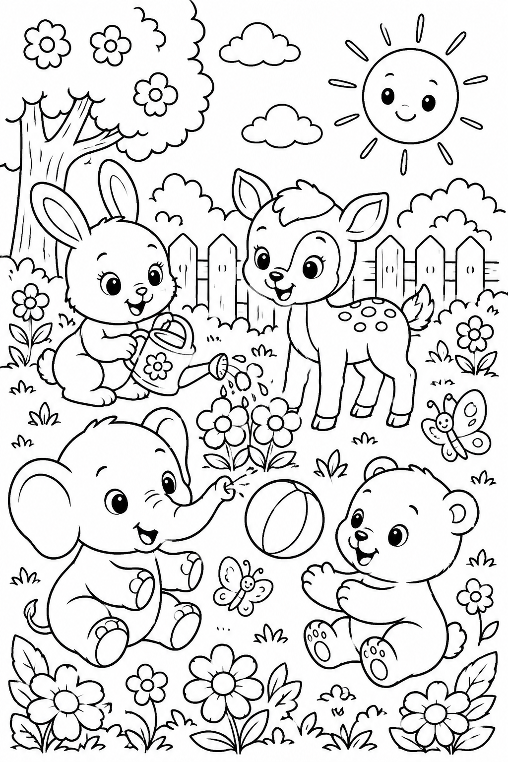 cute baby animals coloring pages free printable