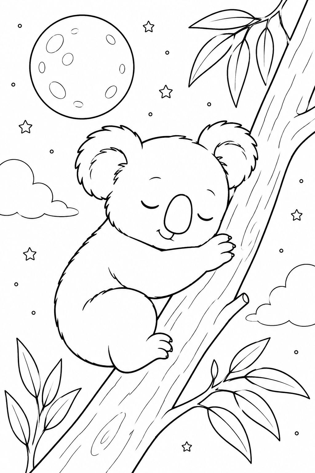 cute koala coloring pages free printable