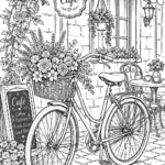vintage bicycle coloring pages free printable