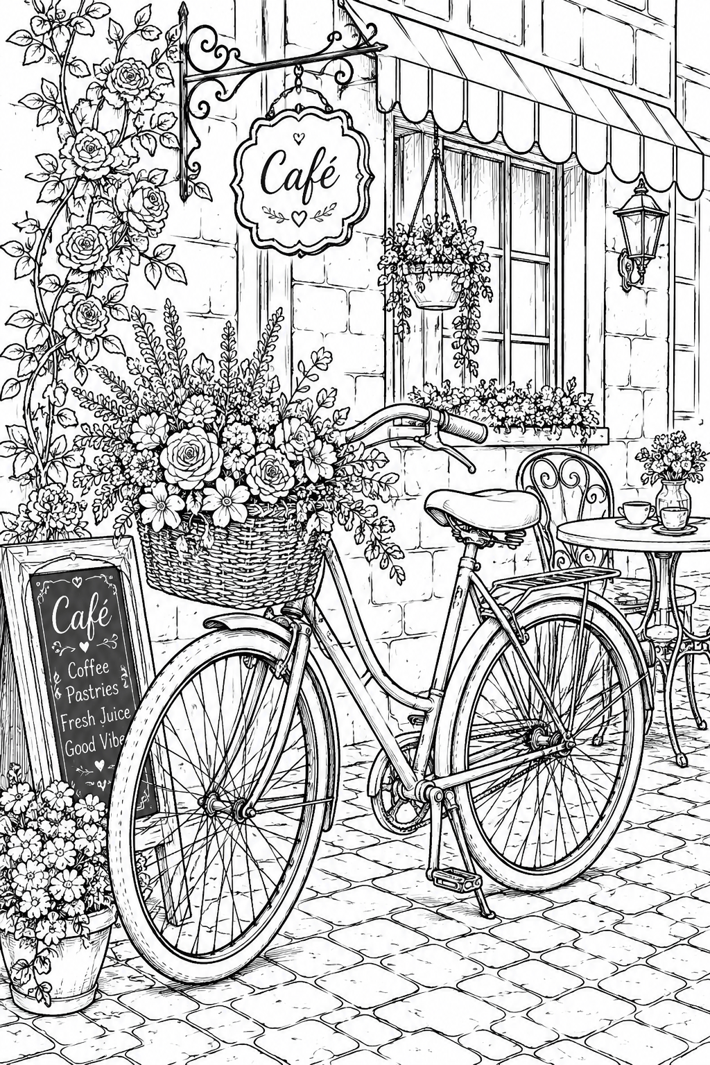 vintage bicycle coloring pages free printable