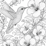 beautiful hummingbird coloring pages free printable