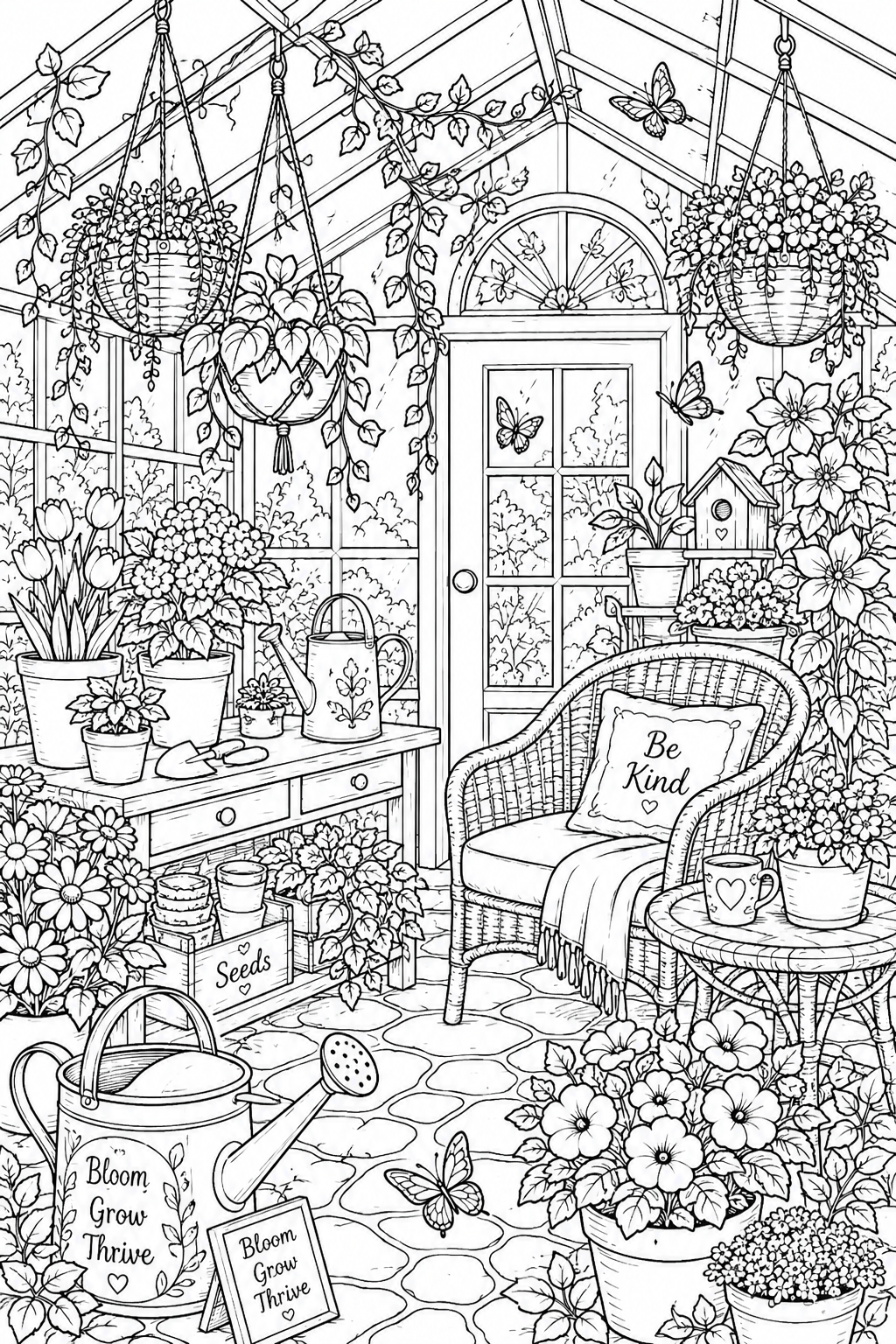 greenhouse coloring pages