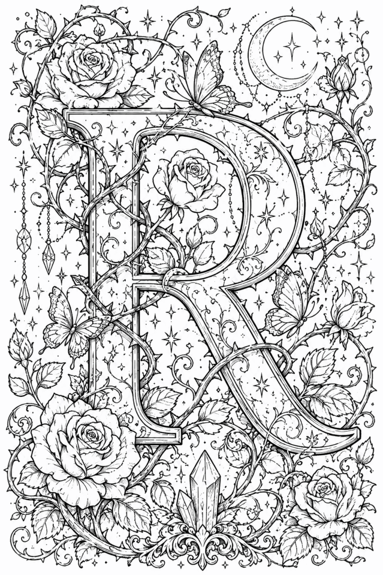alphabet letter R coloring pages