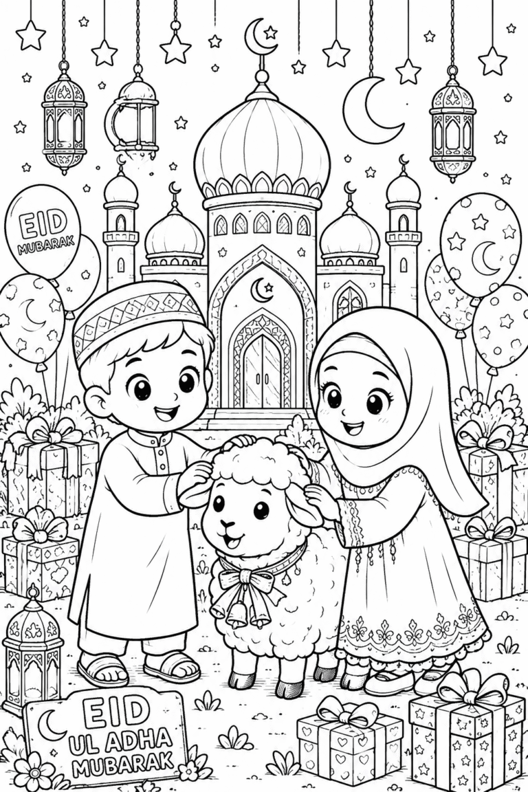 5 Eid ul Adha Coloring Pages Free Printable