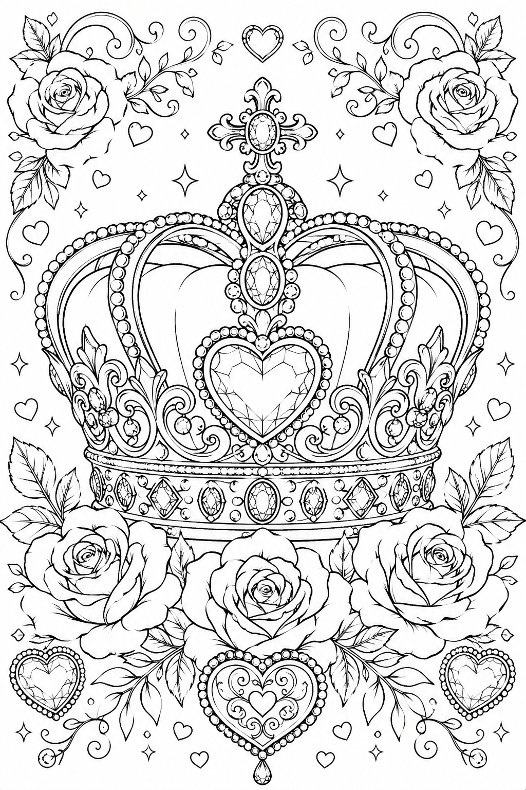 Royal crown coloring pages free printable