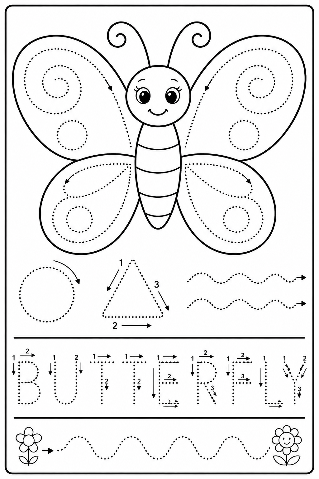 5 Kids tracing activity coloring pages
