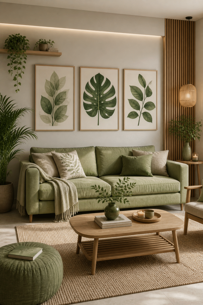 living room décor ideas with wall art