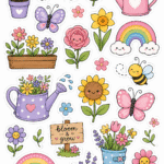 cute doodle kawaii stickers free printable