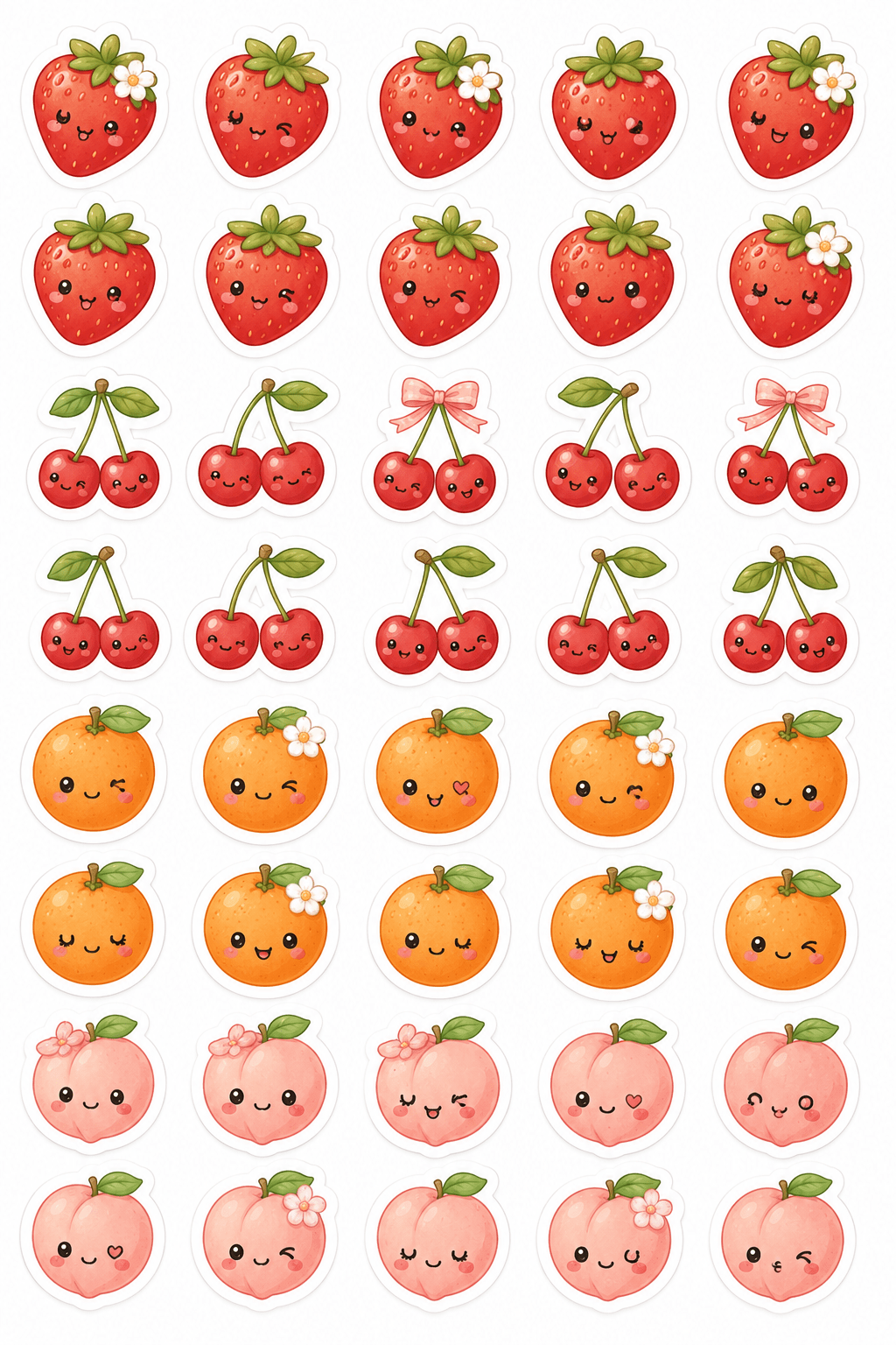 Cute doodle kawaii stickers free printable