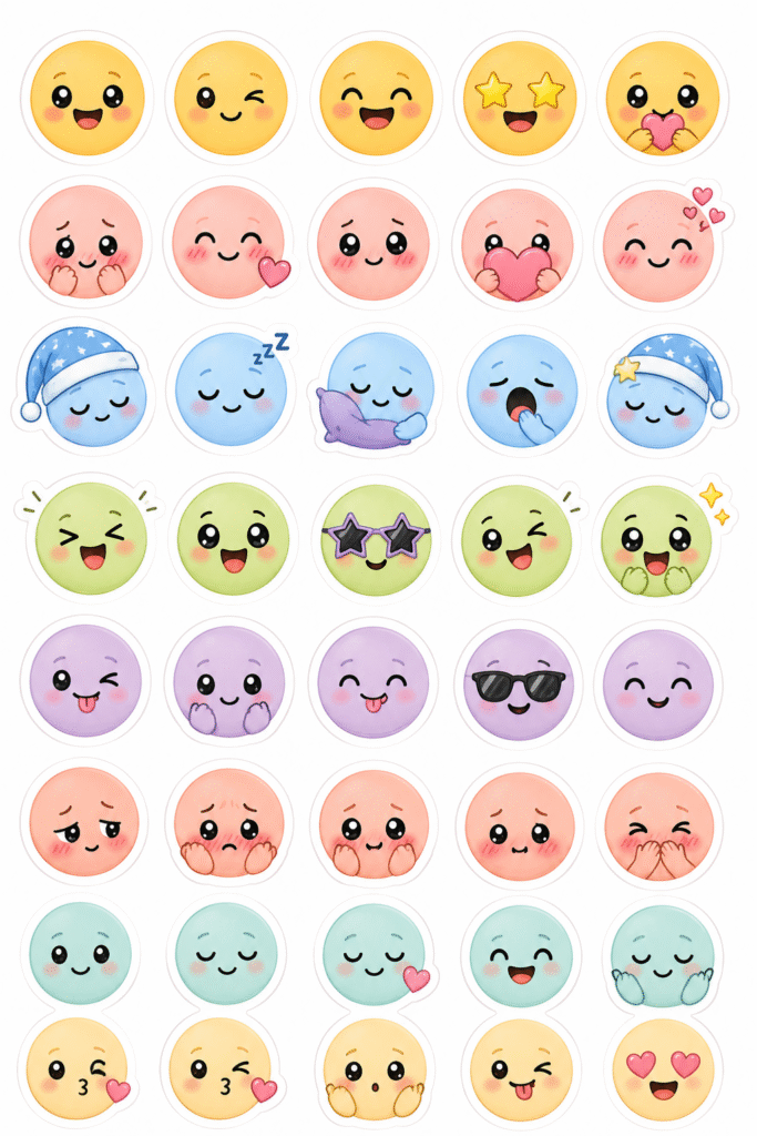 Cute Doodle Kawaii Stickers Free Printable