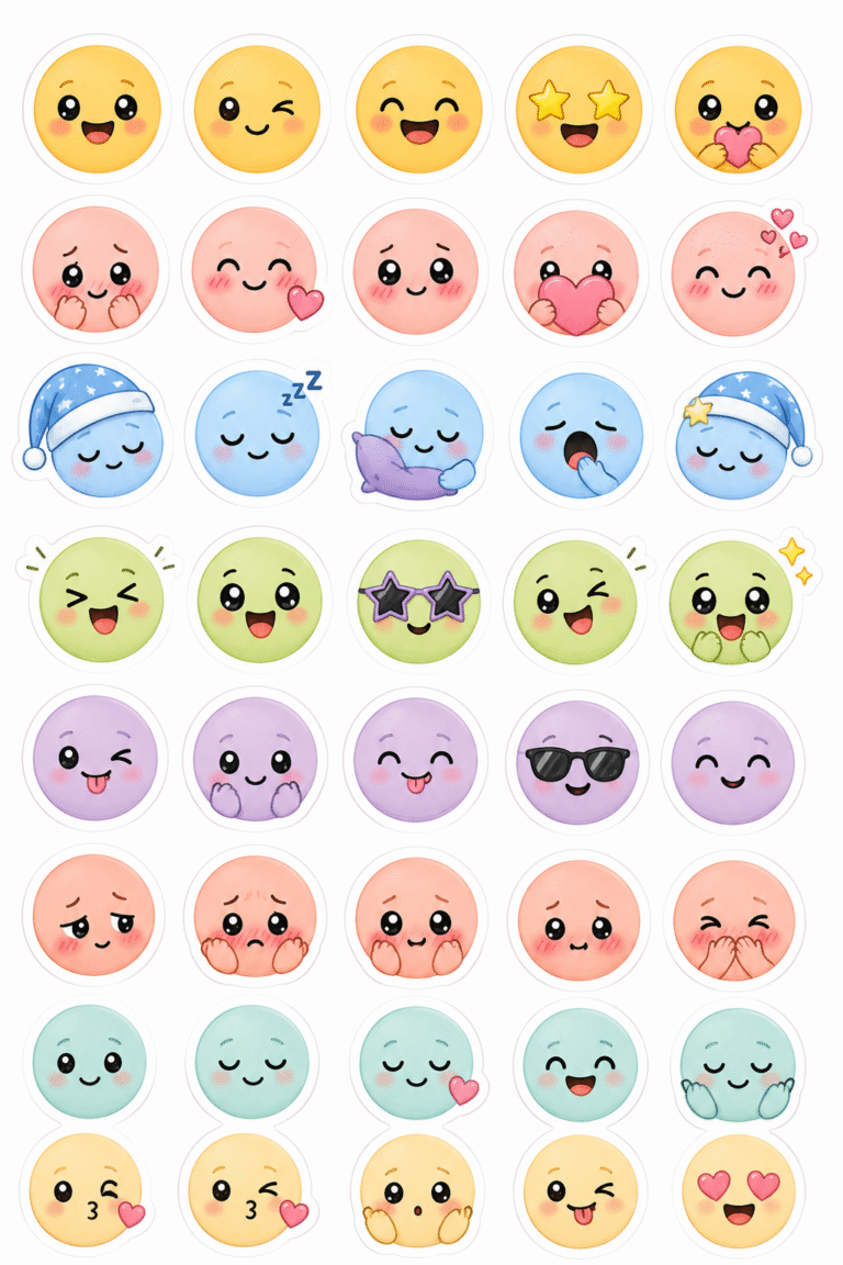 Cute Doodle Kawaii Stickers Free Printable