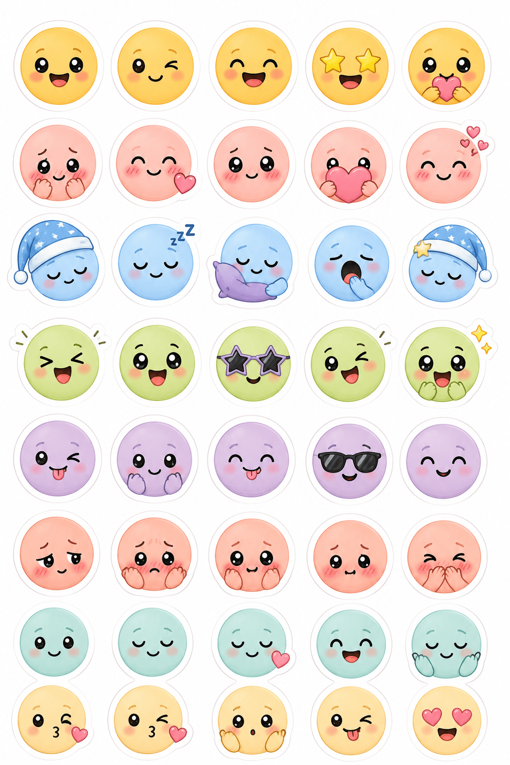 Cute Doodle Kawaii Stickers Free Printable