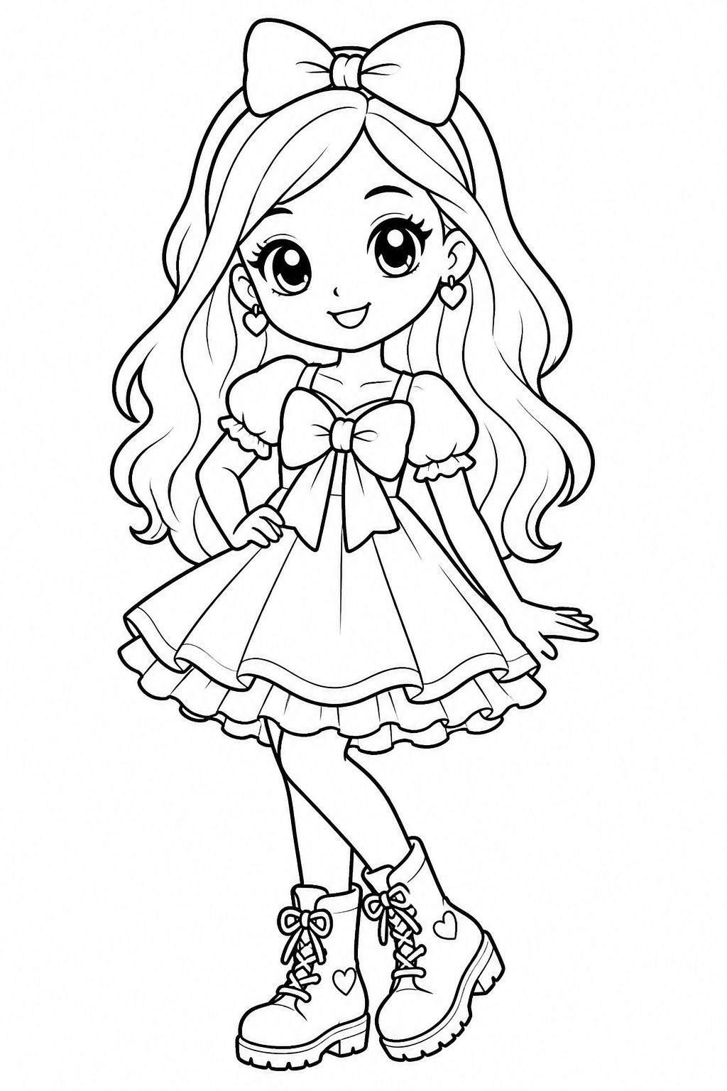Cute Fashion Girl Coloring Pages Free Printable