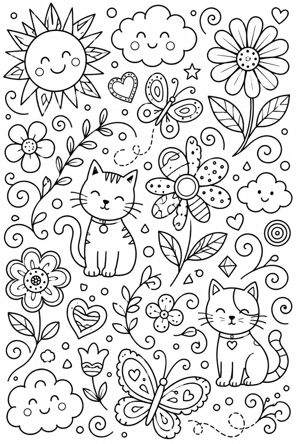 Doodles coloring pages free printable