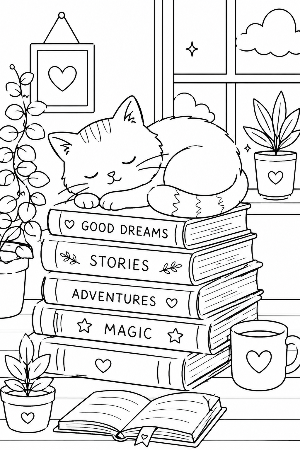 cute cat coloring pages free printable