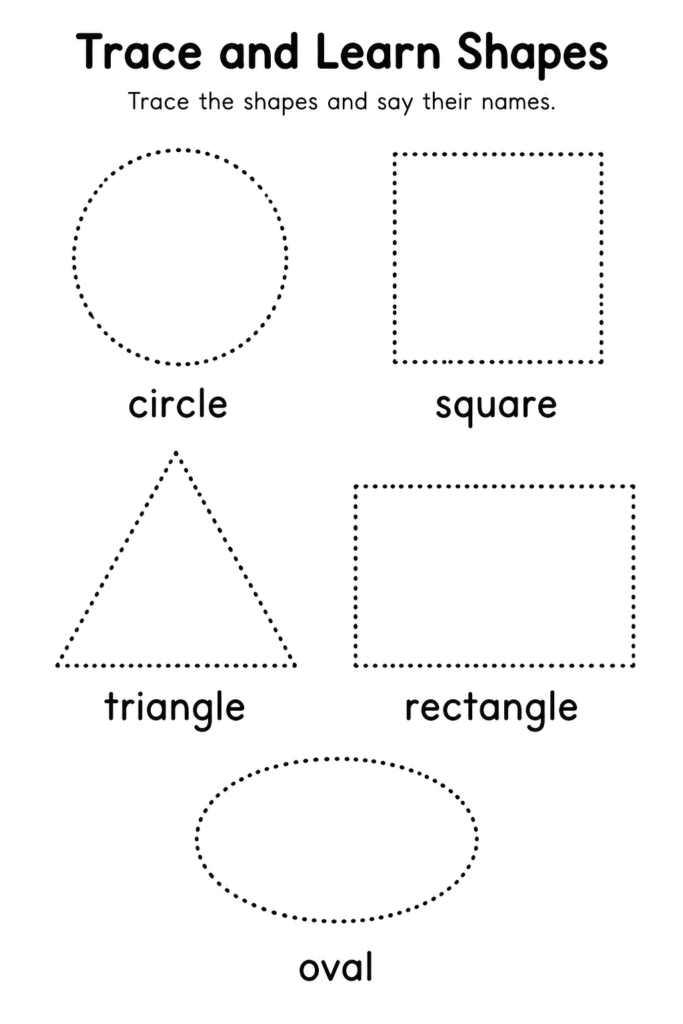 shapes coloring pages free printable