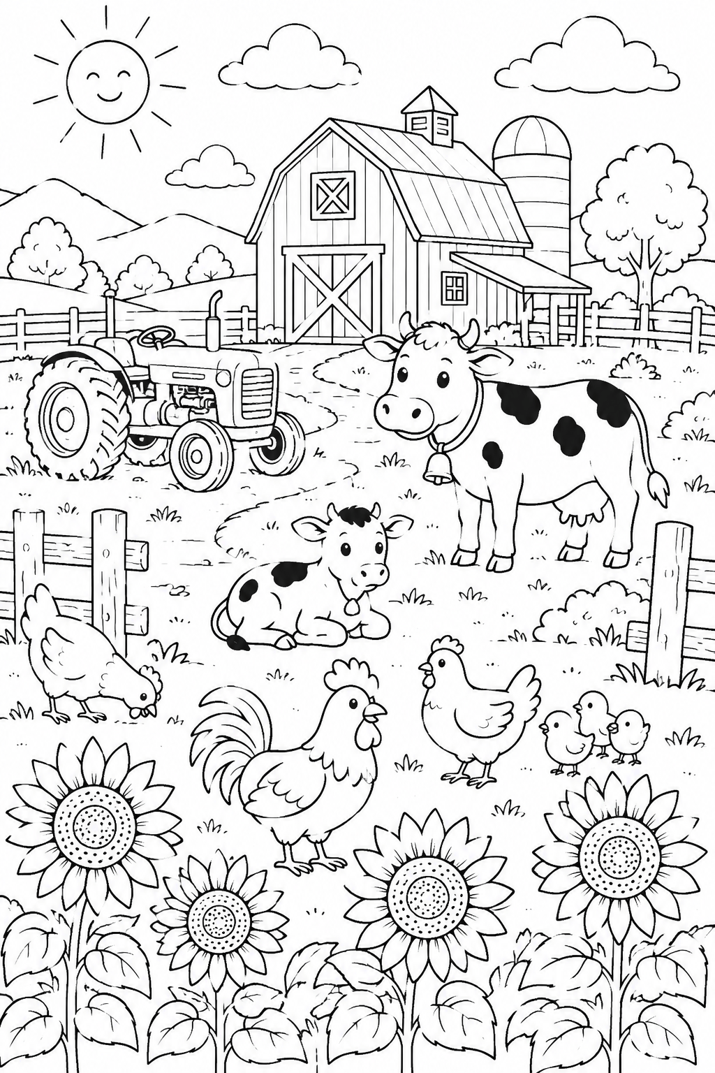 farm life coloring pages free printable