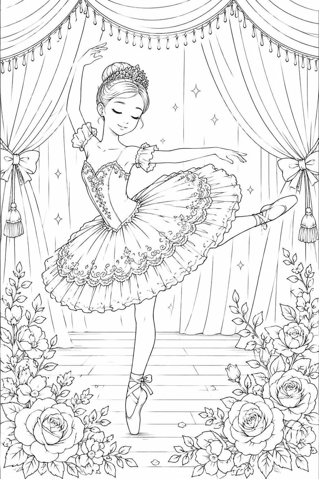 ballerina coloring pages free printable