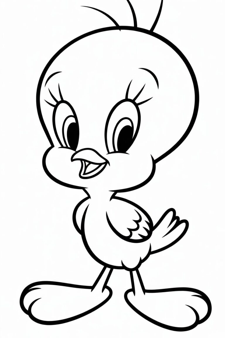 4 Tweety coloring pages free printable