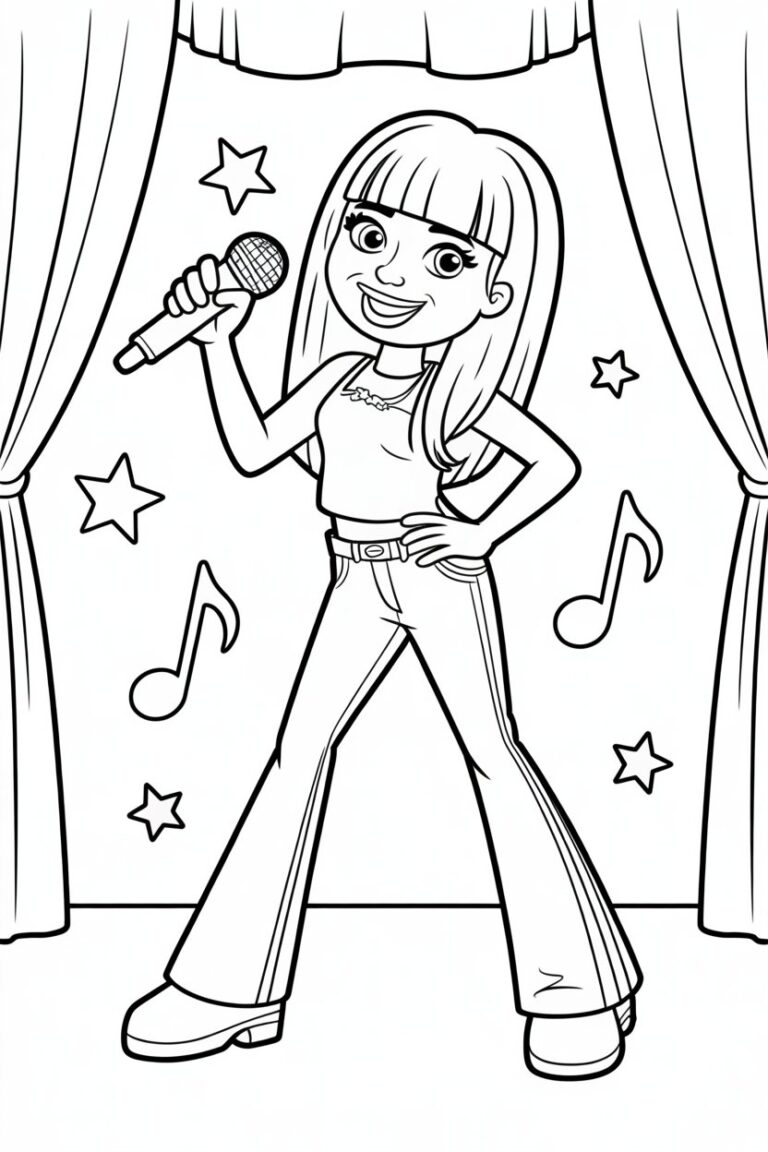 4 Hannah Montana coloring pages free printable