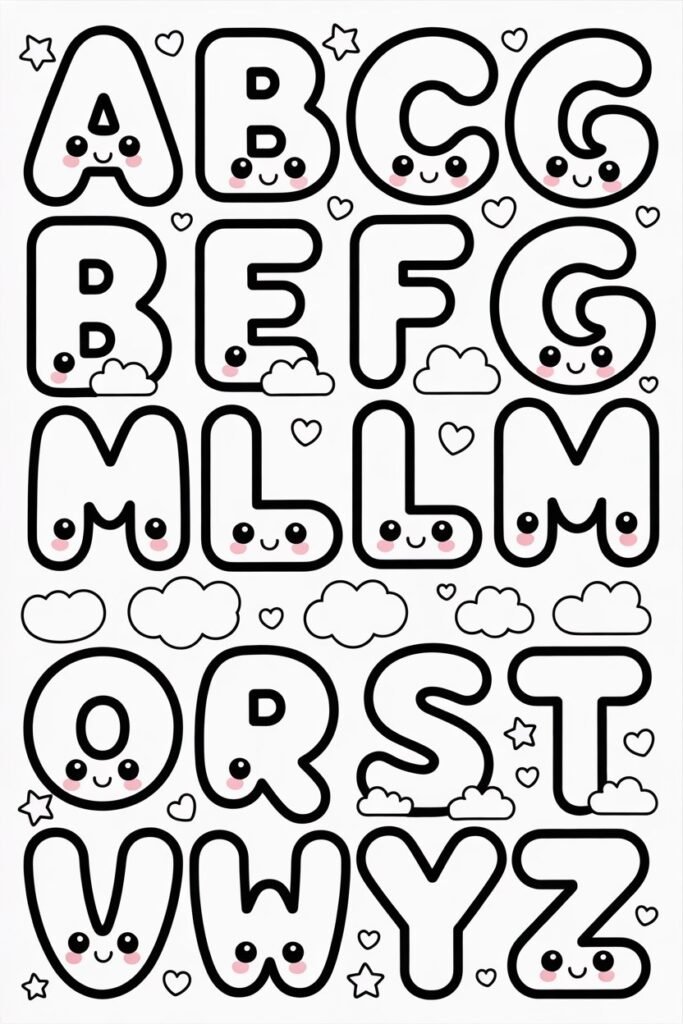 13+ Alphabet letters coloring pages free printable